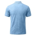 thumbnail image 6 of Daiosportswear Men'S Zip Polo Shirts Short Sleeve Lightweight Top Textured Summer Slim Fit Beach Golf Polo Shirts Light Blue XXXL(XXXL), 6 of 9