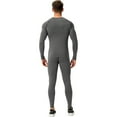 thumbnail image 6 of Active Men's Long Sleeve Compression Training Shirt with Crew Neck and Contrast Stitching Detail - X Large, Gray, 6 of 7