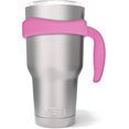 thumbnail image 1 of Tumbler Handle for YETI 30oz Rambler Cup, ALIENSX Anti Slip Travel Mug Grip Holder for Yeti Rambler, Ozark Trail, Rtic, Sic and More Tumbler Mugs (Pink), 1 of 8