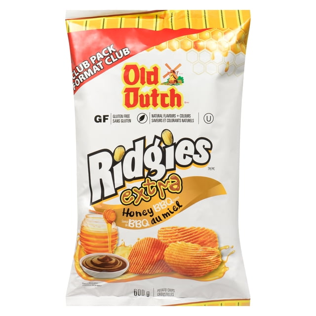 Old Dutch Ridges Extra Honey BBQ Potato Chips