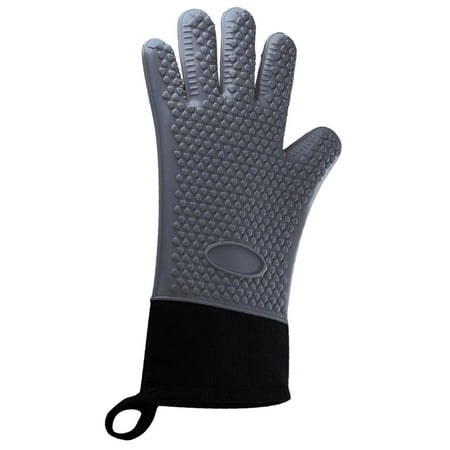 

Kitchen Oven Gloves Resistant Long Thick Waterproof gray