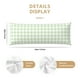 thumbnail image 3 of Balery Pistachio Green Checkboard Funda Protectora para Almohada Corporal de Algodón Hipoalergénico con Cierre(55 x 21 pulgadas), Almohadas No Incluidas, 3 of 7
