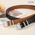thumbnail image 3 of WERFORU Women Leather Belt Waist Skinny Dress Belts Solid Pin Buckle Belt for Jeans Pants, 3 of 7
