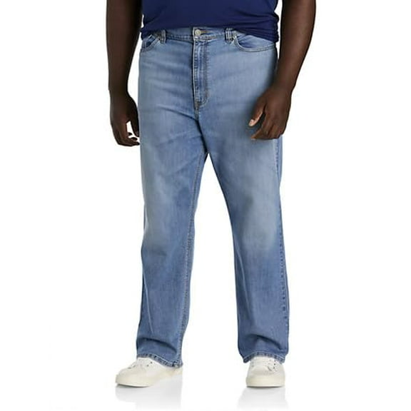 True Nation by DXL Men's Big and Tall Loose Fit Jeans Cloud Blue 44 x 28