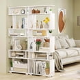 thumbnail image 5 of Costway 2 PCS Bookcase 6-Tier Bookshelf with Anti-Tipping Kit Freestanding Display Shelf White, 5 of 9