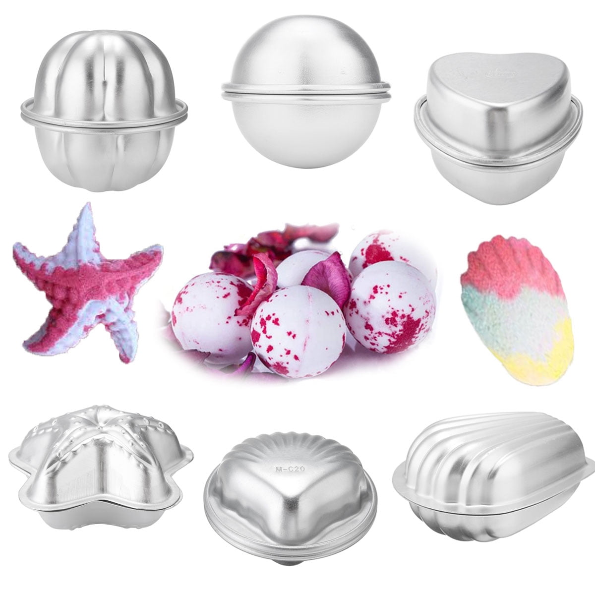 ? 12Pcs 6 Set 6 Shape Aluminum Bath Bomb Molds Desert Moulds DIY Homemade Craft Walmart Canada