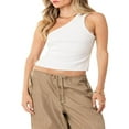 thumbnail image 1 of One Shoulder Vest for Women‘s Summer in Solid Color with Sleeveless and Backless Design, 1 of 8