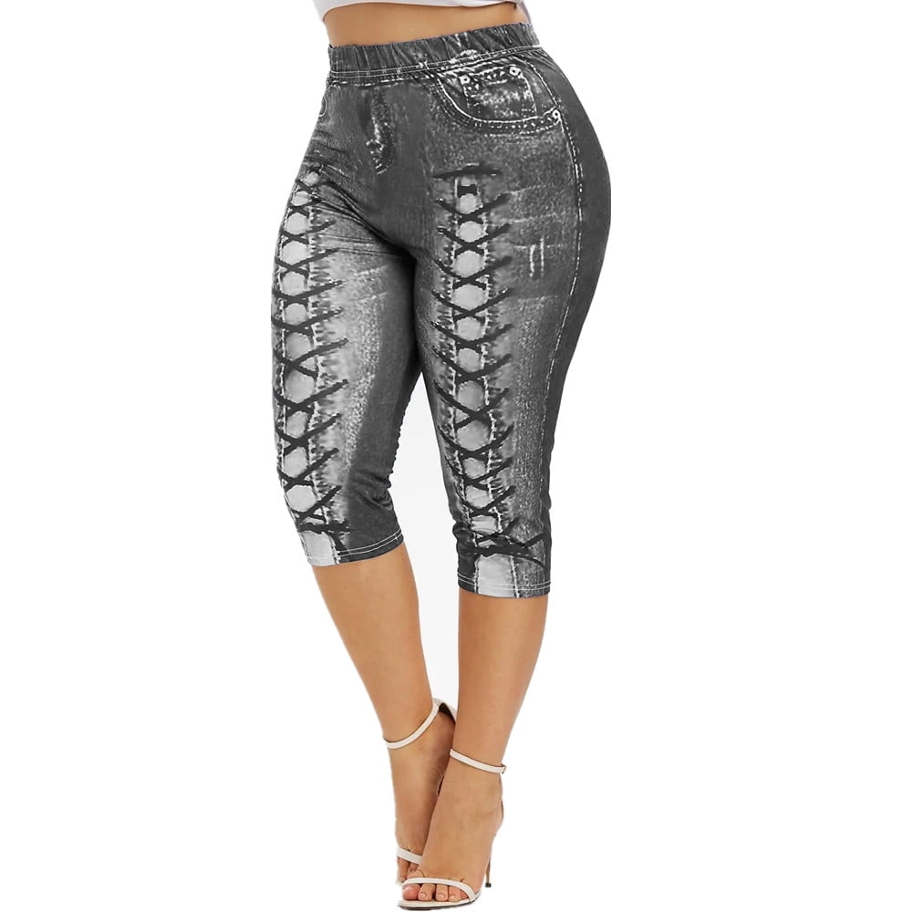 plus size denim leggings walmart