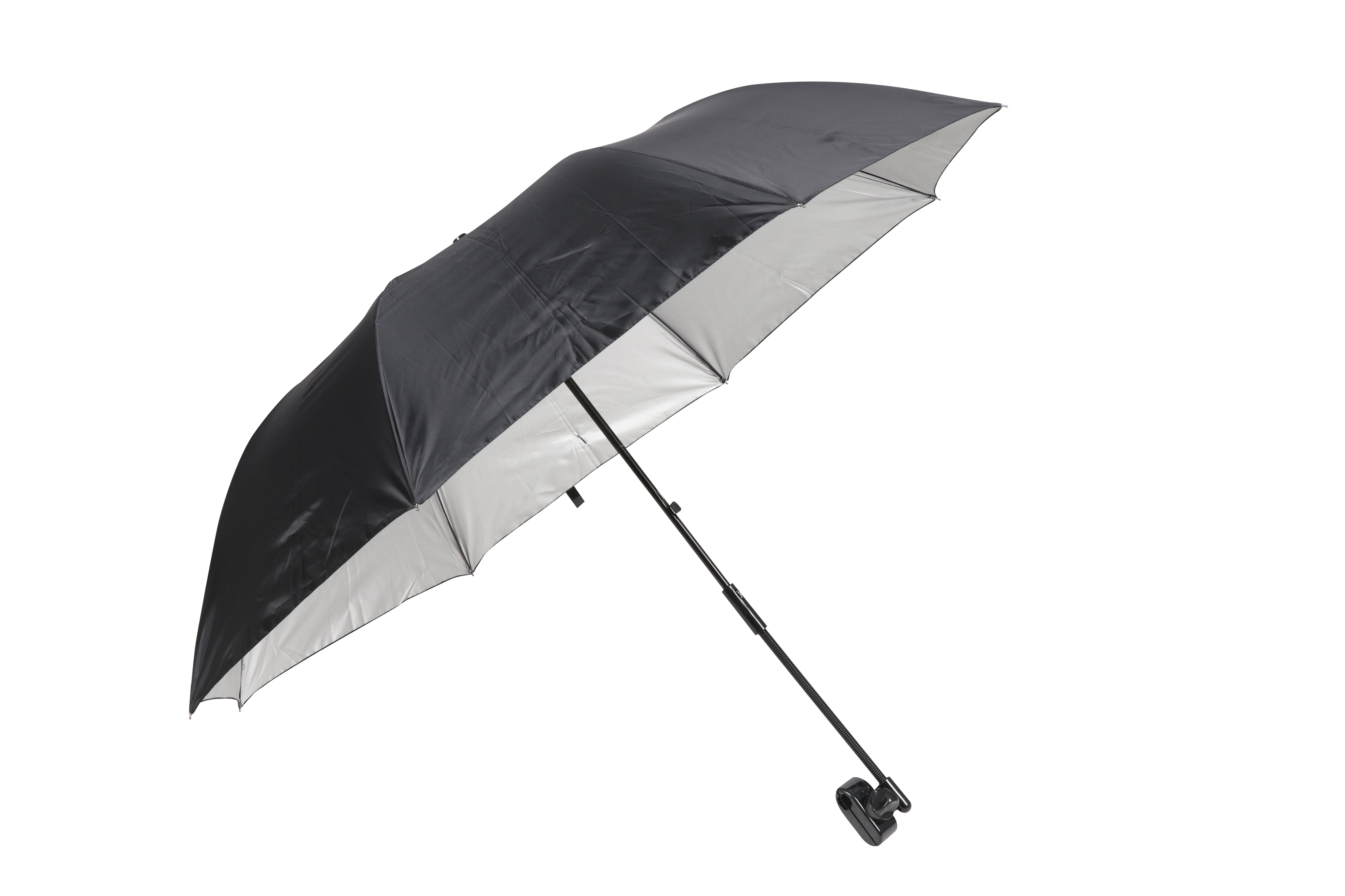 Ozark Trail Chair Umbrella with Clamp, Black, Large 42"x42" (Chair Is Not Included), Adult use