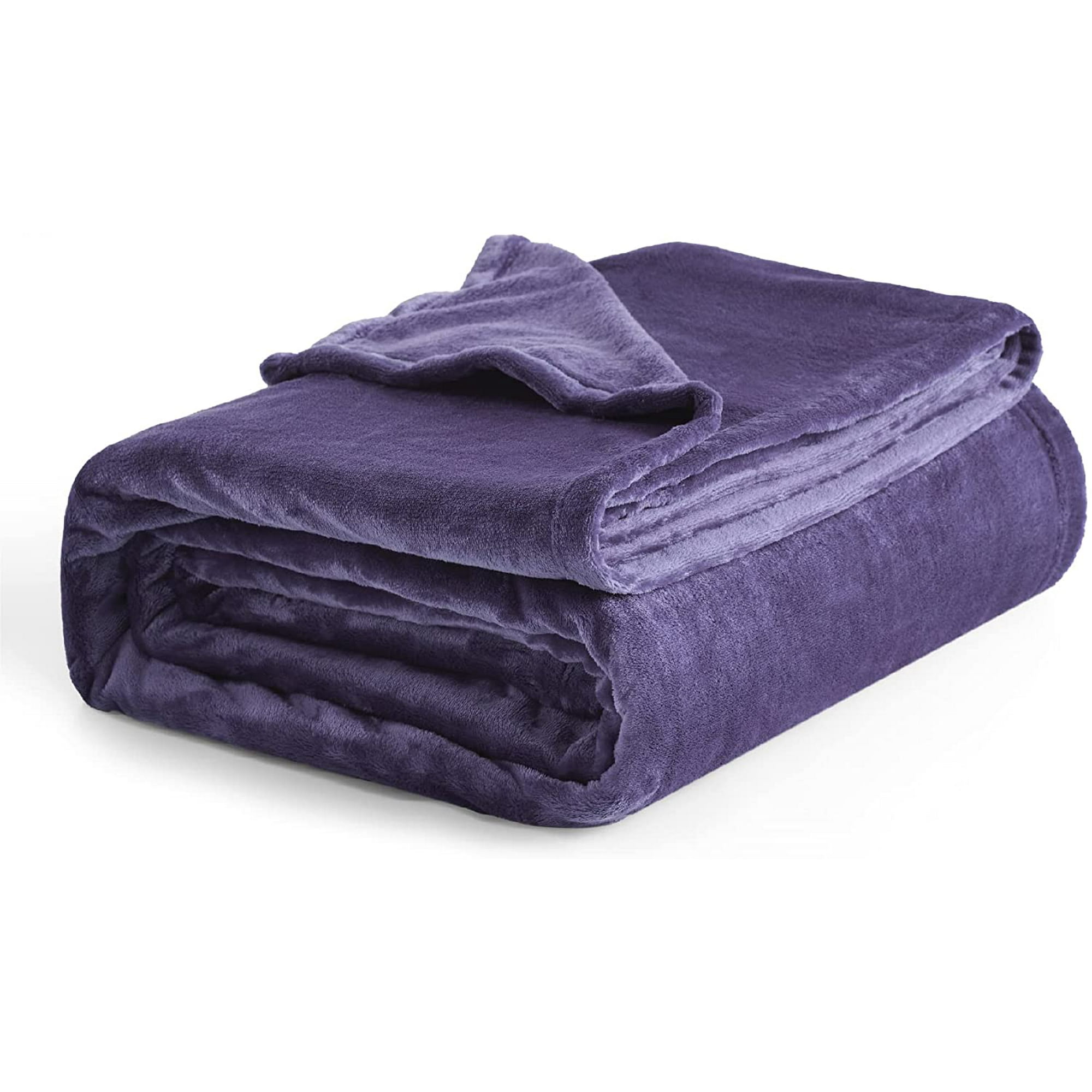 Htooq Fleece Blankets King Size Purple Bed Blanket Soft Lightweight Plush Cozy Fuzzy Luxury Microfiber 108x90 Inches Purple 108x90 Purple 108x90