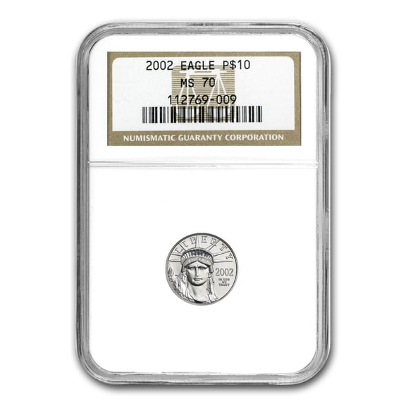 2002 1/10 oz American Platinum Eagle MS-70 NGC
