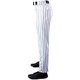 thumbnail image 3 of Evoshield Men's Salute Pinstripe Open Bottom Baseball Pants White/Black M, 3 of 4