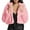 Pink, variant on BiZtdJrK Womens Cropped Jackets Faux Fur Long Sleeve Open Front Cardigan Lapel Fashion Y2k Street Coats Fuzzy Cozy Winter Outerwear Blue S