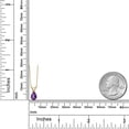 thumbnail image 6 of Gem Stone King 10K Yellow Gold Purple Amethyst Pendant Necklace for Women | 0.64 Cttw | Gemstone February Birthstone | Pear Shape 7X5MM | With 18 inch Chain, 6 of 6