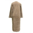 thumbnail image 3 of SDNall Women's Extra Long Fleece Nightgown 140cm Long Sleeve Plush Soft Thermal Warm Pajama with Pockets Cozy Sleepwear, 3 of 4