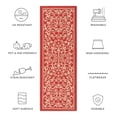 thumbnail image 4 of Safavieh Courtyard Nanda Botanical Indoor/Outdoor Runner Rug, Red/Natural, 2'3" x 6'7", 4 of 8