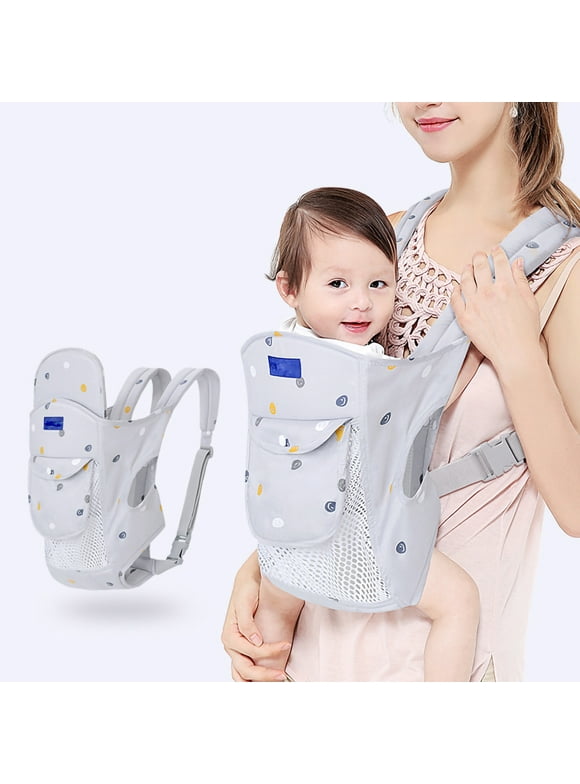 Lvelia Baby Carrier,Baby Holder Carrier Ergonomic Infant Carrier Adjustable Baby Carrier,Lightweight & Breathable Baby Front and Back Carrier for Infants Toddlers Babies Girl and Boy (Grey)