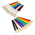 thumbnail image 3 of 0x Handle Paint Brushes Acrylic Oil Drawing Coloring Round Flat,Wood Handle Brushes, 3 of 8