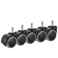 thumbnail image 1 of Ruedas para silla de oficina, paquete de 5, compatibles con sillas IKEA (10 mm x 22 mm) Heavy-FA-, 1 of 5