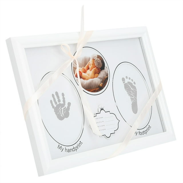 Kit de moldeo de arcilla para huellas de manos y pies de bebé con marco de fotos para regalos de bautismo Cree recuerdos eternos