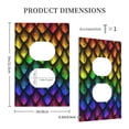 thumbnail image 5 of Kll Dragon Scales Wall Plate,Gloss Finish,Standard Size 1 - 5" X 3", Polycarbonate Thermoplastic,Electric Receptacle Plug Covers, 5 of 8
