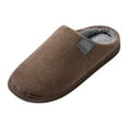 thumbnail image 3 of Yindaity Mens Slippers Size Warm House Slippers,Winter Cozy Men's Bedroom Indoor Slippers Non-Slip(Coffee,6), 3 of 4