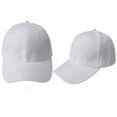 thumbnail image 2 of Hontri Canvas Baseball Cap Baseball Cap Blank Hat Solid Color Adjustable Hat White, Female White One Size, 2 of 3