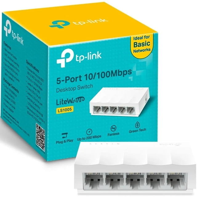 Switch TP-LINK LS1005 5 Puertos LiteWave Fast Ethernet 10/100Mbps TP-Link LS1005