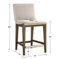 thumbnail image 6 of Uttermost Klemens 26" Wood and Fabric Upholstered Counter Stool in Beige/Walnut, 6 of 7
