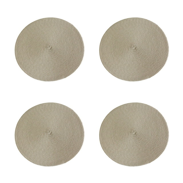 Bearachild Accesorios de cocina de 4 piezas, tapetes de resistentes al calor, fácil y duradero, tapete para de comedor Mostrada beige