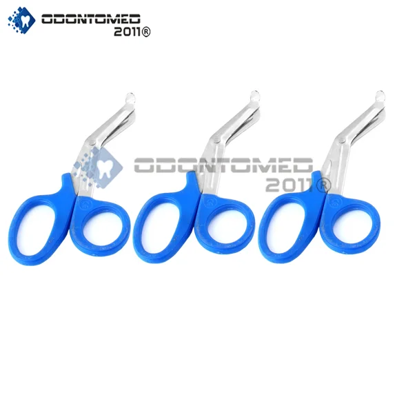 3 Pcs New Blue Utility Scissors 7.25" Multi-Purpose Diy Ems Emt Universal Shears