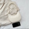 thumbnail image 2 of Bolso de mujer Bolso de compras de color sólido Bolsos mini de dama de moda de PU suave (Blanco), 2 of 8