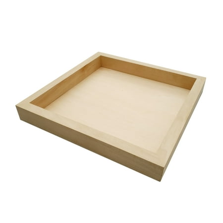 

FixtureDisplays® Wood Tray Tea Coffee Snack Food Serving Tray Retail Display Trays Platform 21356-12 X 12 X 1.5 -2PCS