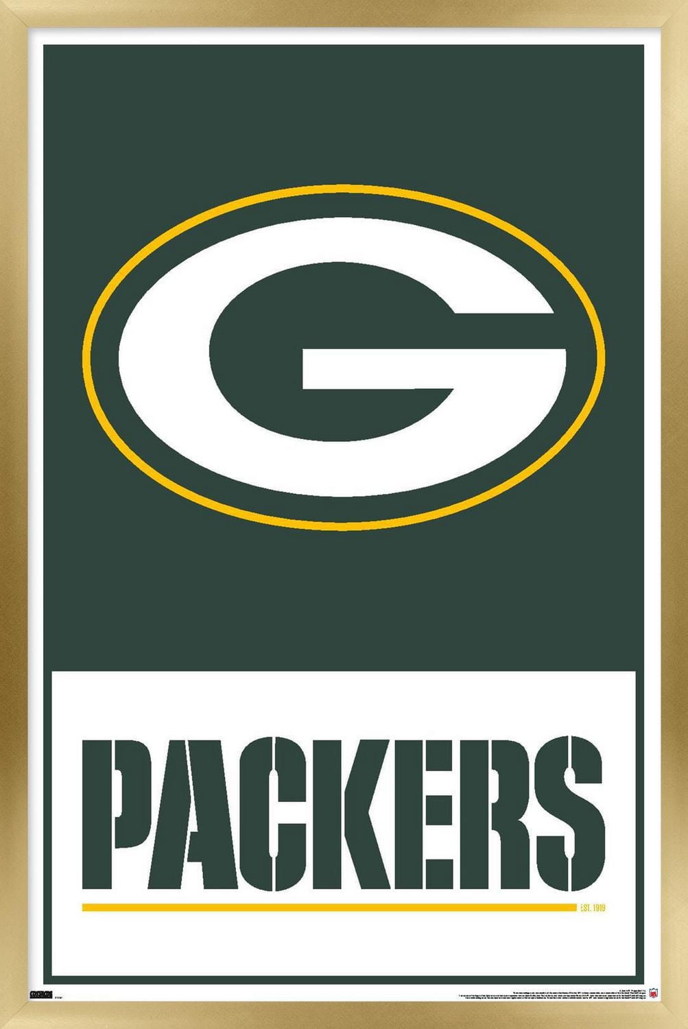 NFL Green Bay Packers - Logo 21 Wall Poster with Push Pins