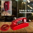 thumbnail image 4 of Wall Mount Corded Phone with Hearing Aid Compatible, Red, 4 of 7