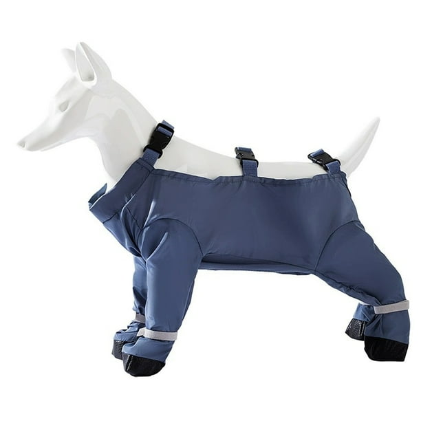 Billuyoard Botas antipolvo para perros con tirantes, cinco tallas, pantalones impermeables antimanchas para perros, con sujeción en el pie y la Ropa para mascotas l