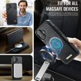 thumbnail image 4 of ShieldFlex for iPhone 16 Case Detachable Wallet Case with Card Holder, 2 in 1 PU Leather Flip Folio with RFID Blocking Stand Shockproof Phone Cover,Black, 4 of 7
