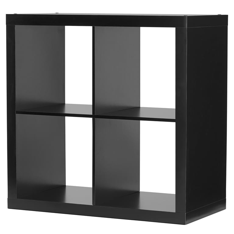 Better Homes & Gardens 4-Cube Storage Organizer, Solid Black, Size: 30.16 x 15.35 x 29.84