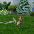thumbnail image 6 of 15" Red Metal Rooster Statue - Rustic Chicken Garden Sculpture for Outdoor Decor, Weatherproof Yard Art for Patio, Porch & Spring Lawn Ornaments, 6 of 6