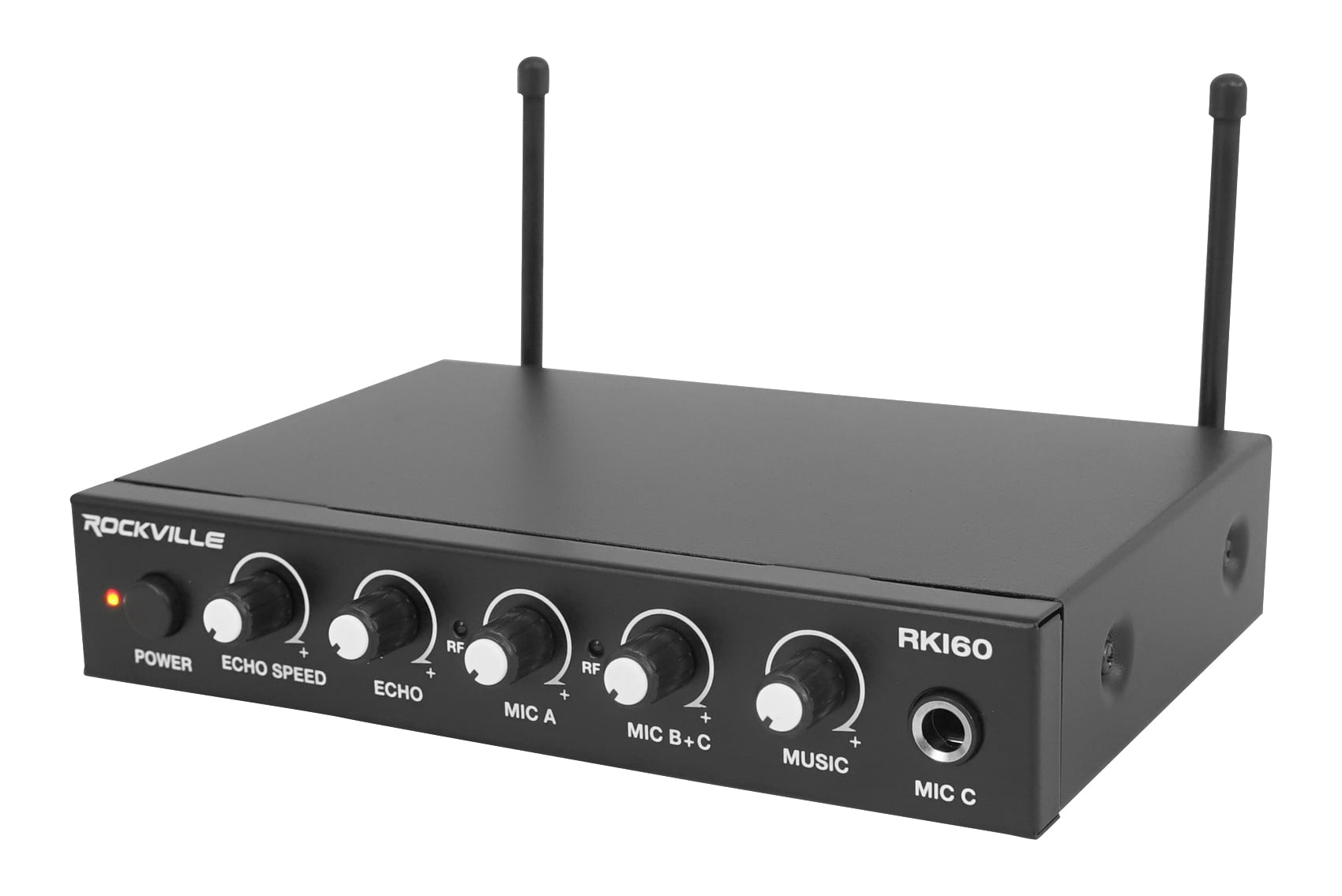 Rockville Hybrid Home Theater Karaoke Machine System w/5.25" Sub+2 Wireless Mics