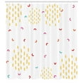 thumbnail image 3 of Abstract Shower Curtain, Modern Colorful Various Bold Blots and Lines Illustration on Plain Backdrop, Fabric Bathroom Set with Hooks, 69W X 70L Inches, White Multicolor, by Ambesonne, 3 of 3