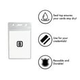 thumbnail image 2 of 10pack Vertical PVC ID Card Badge Holder - Waterproof and Resealable Zip - Clear Vinyl Heavy Duty 0.4mm Thickness, 2 of 3
