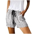 thumbnail image 2 of Trendfront Women's Plus Size Leopard Graphic Print Casual Shorts Elastic Tie Waist with Pockets Summer Bottoms, 2 of 2