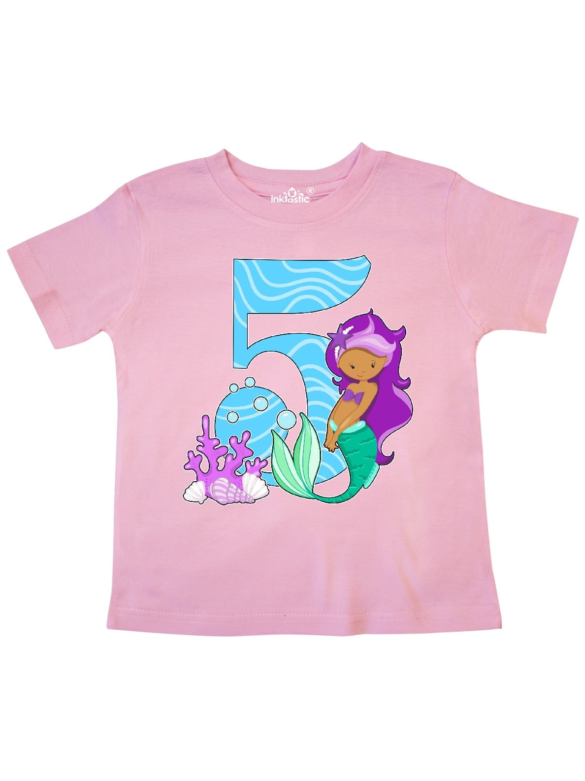 inktastic Fifth Birthday Mermaid Toddler T-Shirt