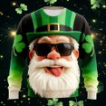 thumbnail image 2 of Telankuip St Patricks Day Sweatshirts for Men 2026 Trendy Funny Santa Claus Graphic Printed Crewneck Pullovers Comfortable Long Sleeve Workout Tops Novelty Casual Outfits 16-Black S, 2 of 3