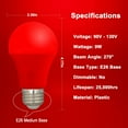 thumbnail image 2 of shiyou-LED Ampoule Rouge - Base A19 E26 Ampoules Rouges, 9W (Équivalent 60W), Ampoule LED Rouge Adaptée pour Extérieur, Intérieur, Chambre, Décoration de Fête, Porche, Noël, Lot de 4, 2 of 4
