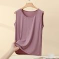 thumbnail image 2 of Ltctricy Women's Plus Size Tank Tops Trendy Soft Casual Crew Neck Solid Color Sleeveless T Shirts Loose Tee Blouses, 2 of 4