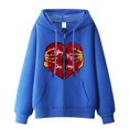 thumbnail image 1 of Sudadera con capucha y cremallera para hombre y mujer, chaqueta gótica de hip hop oscuro Harajuku Y2k con estampado de letras y corazón rojo, sudadera Harajuku, 1 of 5
