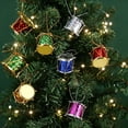 thumbnail image 5 of Colorful Glitter Mini Drum Christmas Tree Ornaments, Tree Hanging Decoration, Christmas Tree Drum Ornaments, Pendant Holiday Wedding New Year Party Christmas Decor, 12 Pcs, 1.18 Inches, 5 of 7