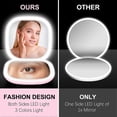 thumbnail image 5 of N8s 1X 10X Magnification Travel Pocket Mirror Rechargeable Double-Sided Y4f Makeup Mirror with LED L, 5 of 5